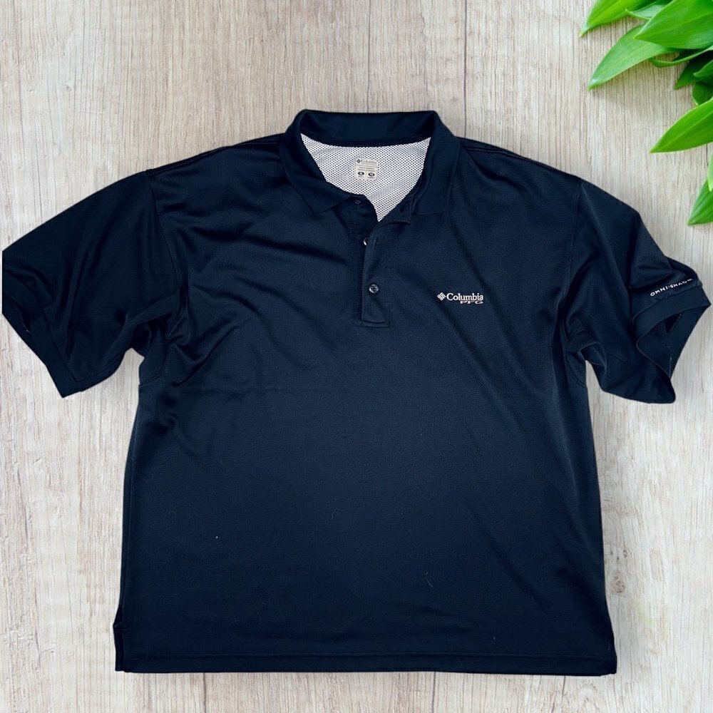 COLUMBIA Perfect Cast Polo Shirt PFG Omni Shade Performance UPF 50 Mesh XL